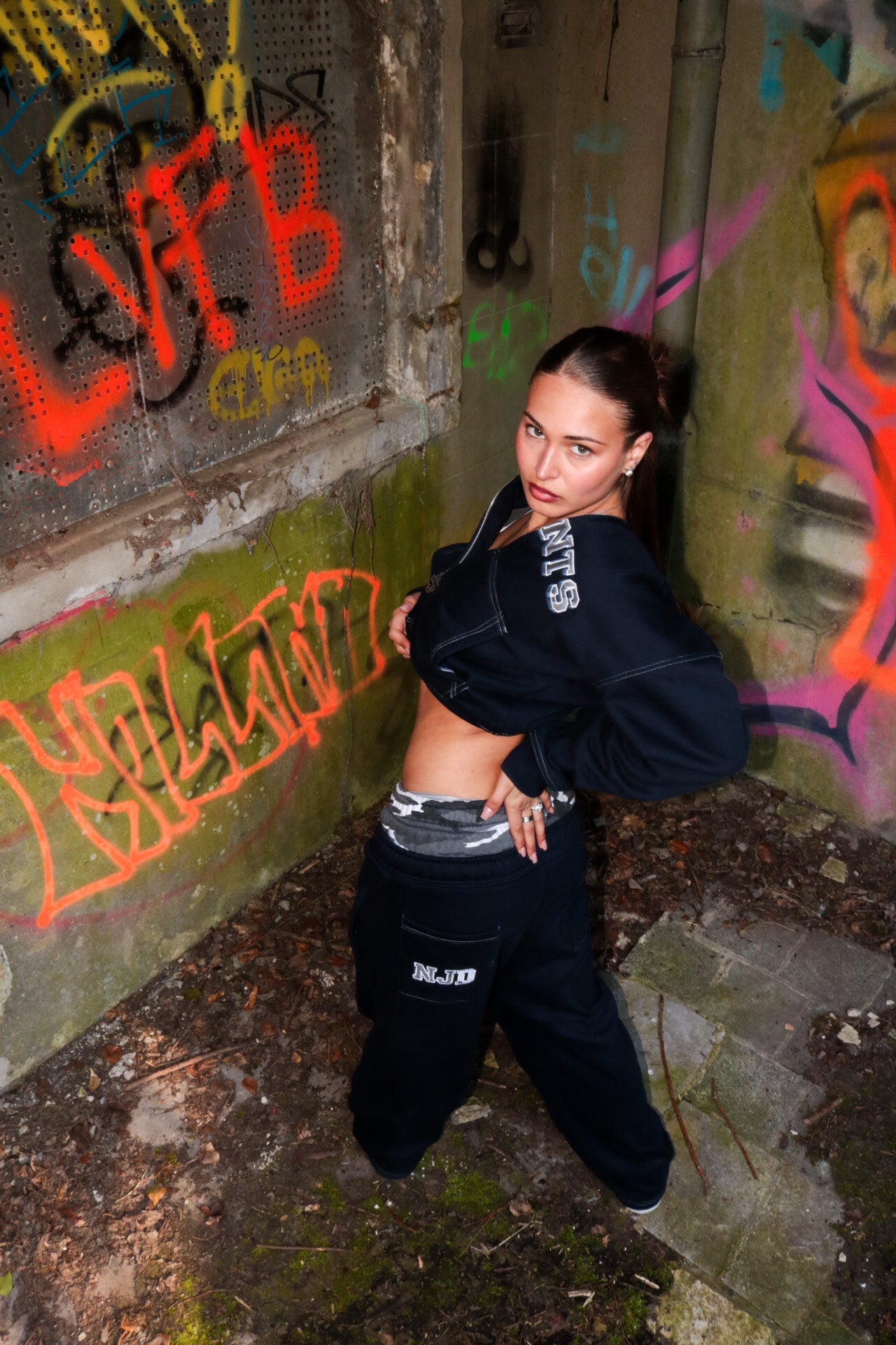 Camo Dubble Waisted - Navy Blue