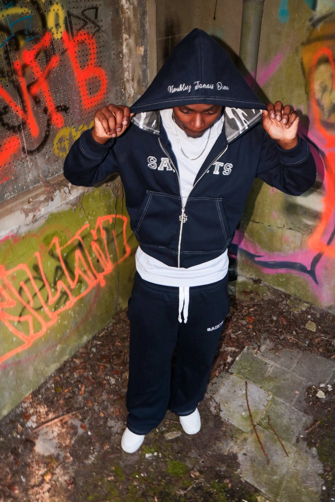 Camo Tracksuit - Navy Blue