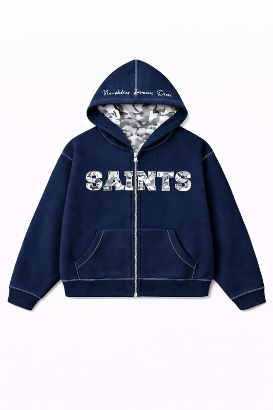 Camo Hoodie - Navy Blue