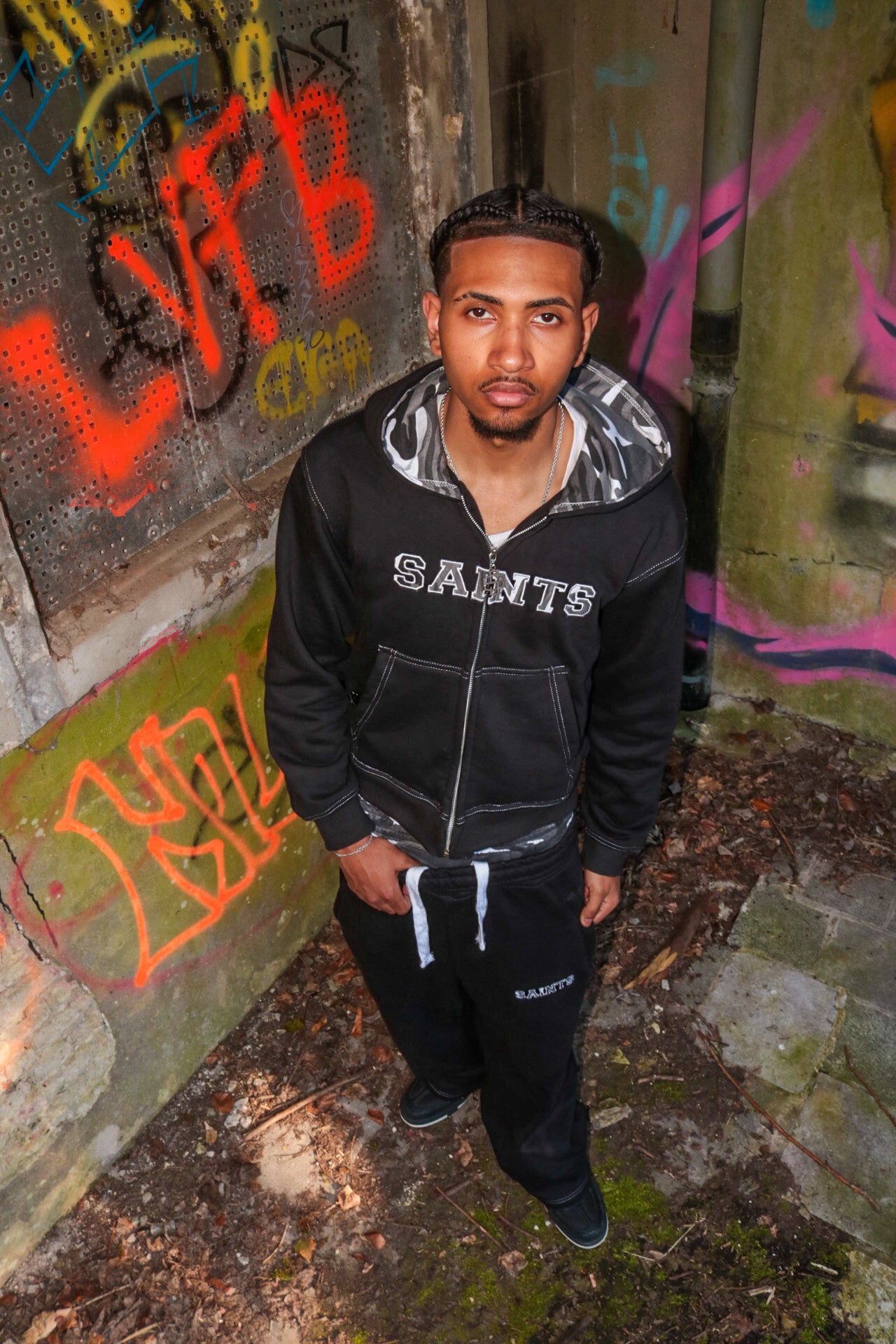 Camo Dubble Waisted - Black